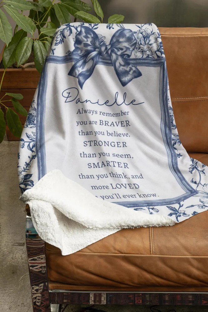 Personalized Inspirational Blanket Custom Gift Thoughtful Present