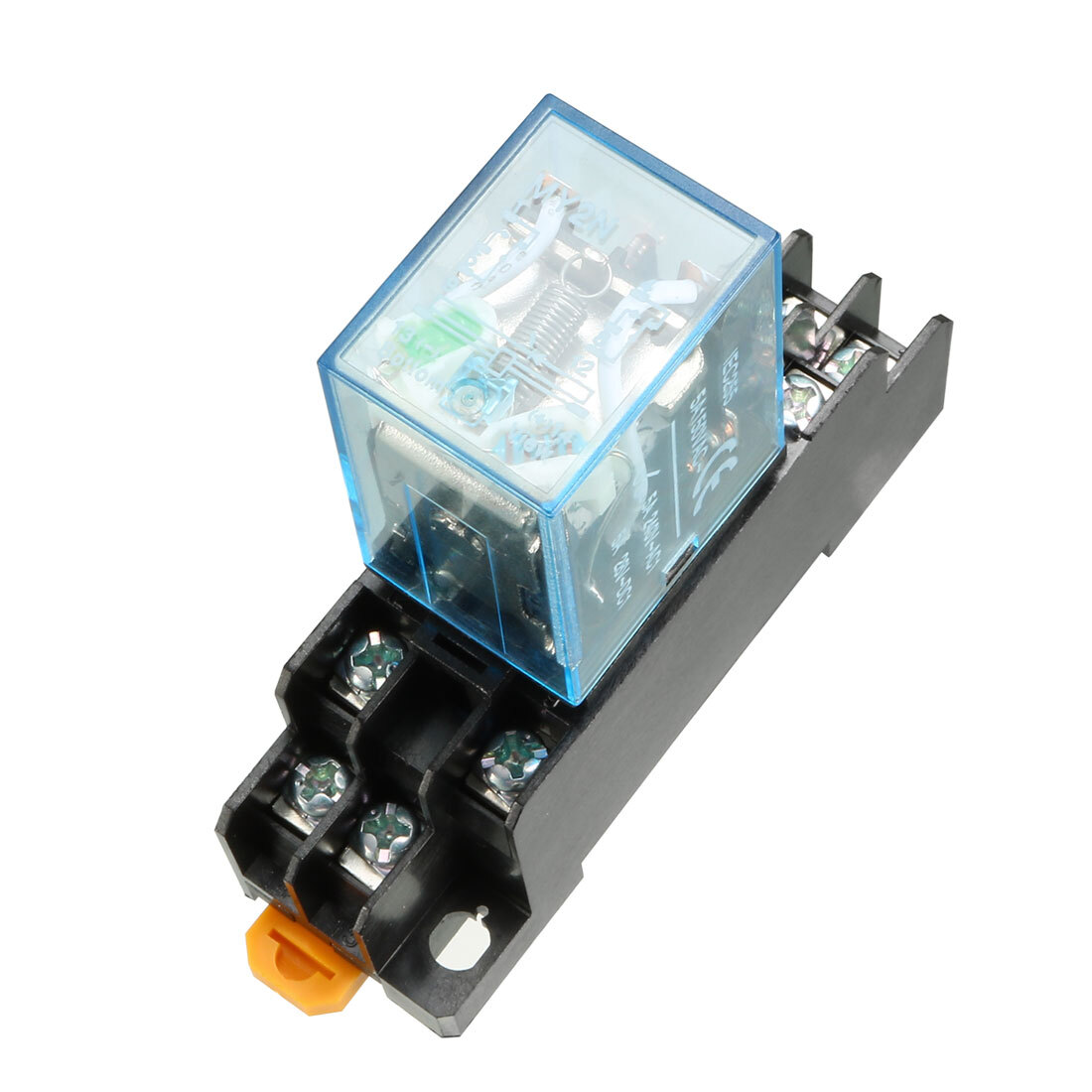 3 x DC 12V Coil Voltage 35mm DIN Rail DPDT 8Pins Electromagnetic Power Relay