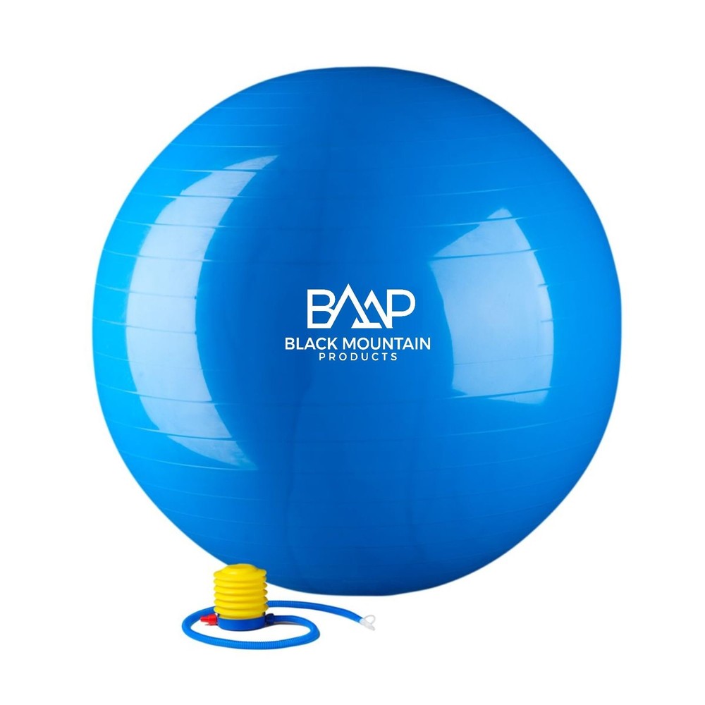 Black Mountain Products Static Strength Exercise Stability Ball with Pump,...