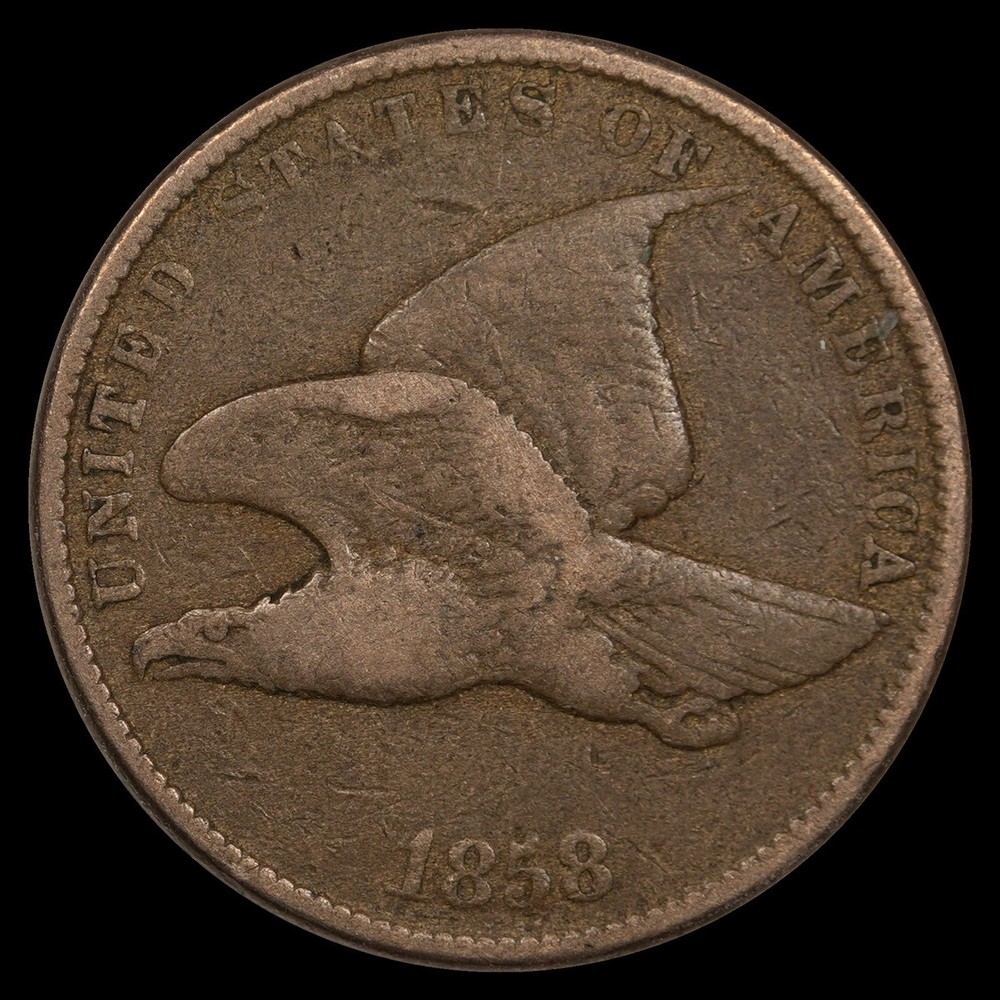 1858 1C Flying Eagle Cent Circulated Coin