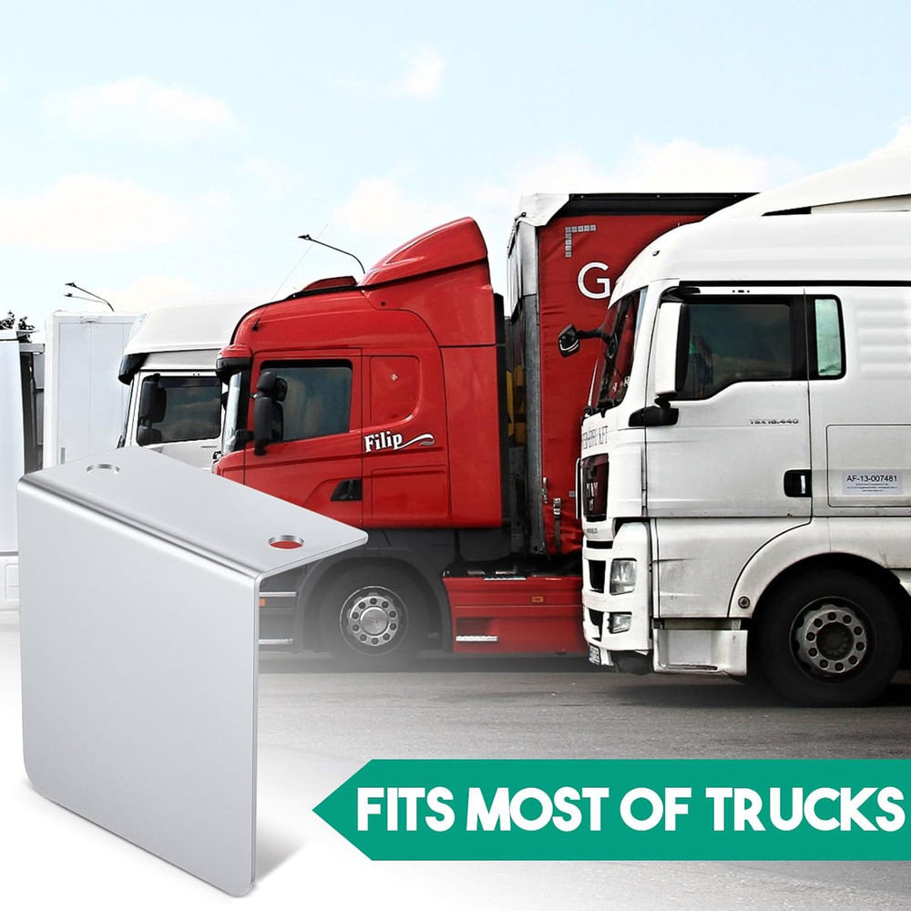 2 Pack Chrome L Bracket Universal 4" X 4" Flat Permit Panel Permit Sticker Holde