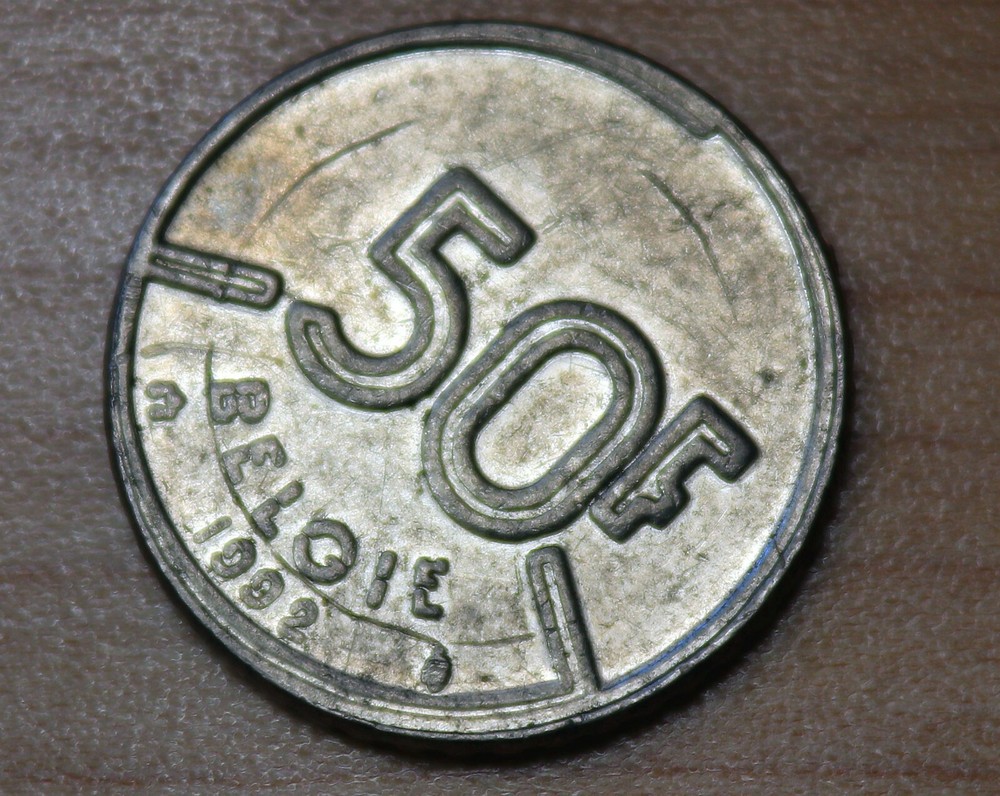1992 Belgium 50 Francs Dutch text
