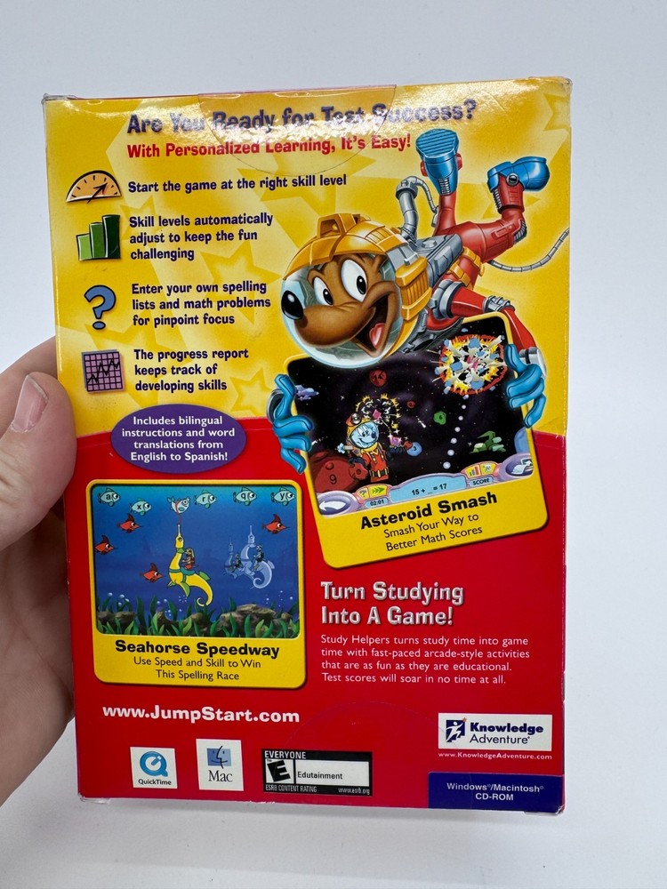 JumpStart Advanced Study Helpers 2 CD Set Math Booster Spelling Bee