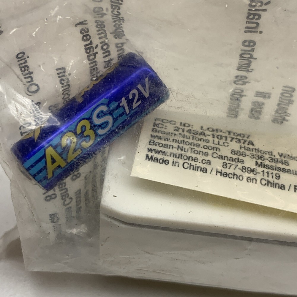 Nutone PB72WH Wireless Strobe and Door Chime System Button