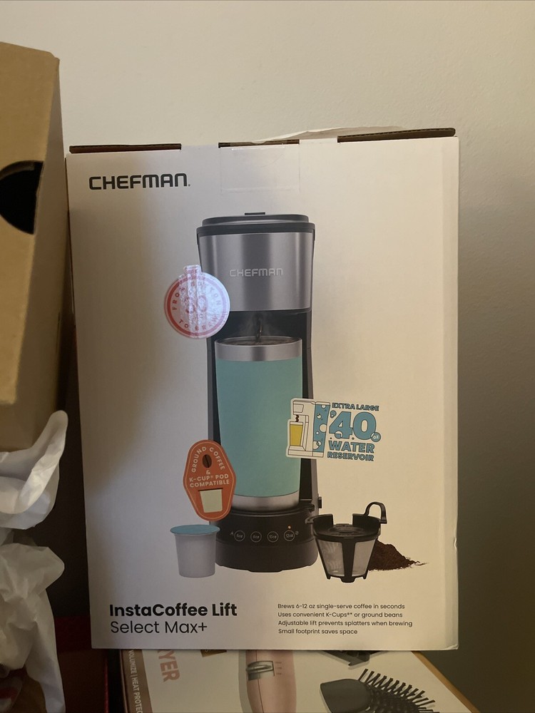 Chefman Instacoffee Lift Select Max+ Single Serve Coffee Maker RJ14-IC-LR