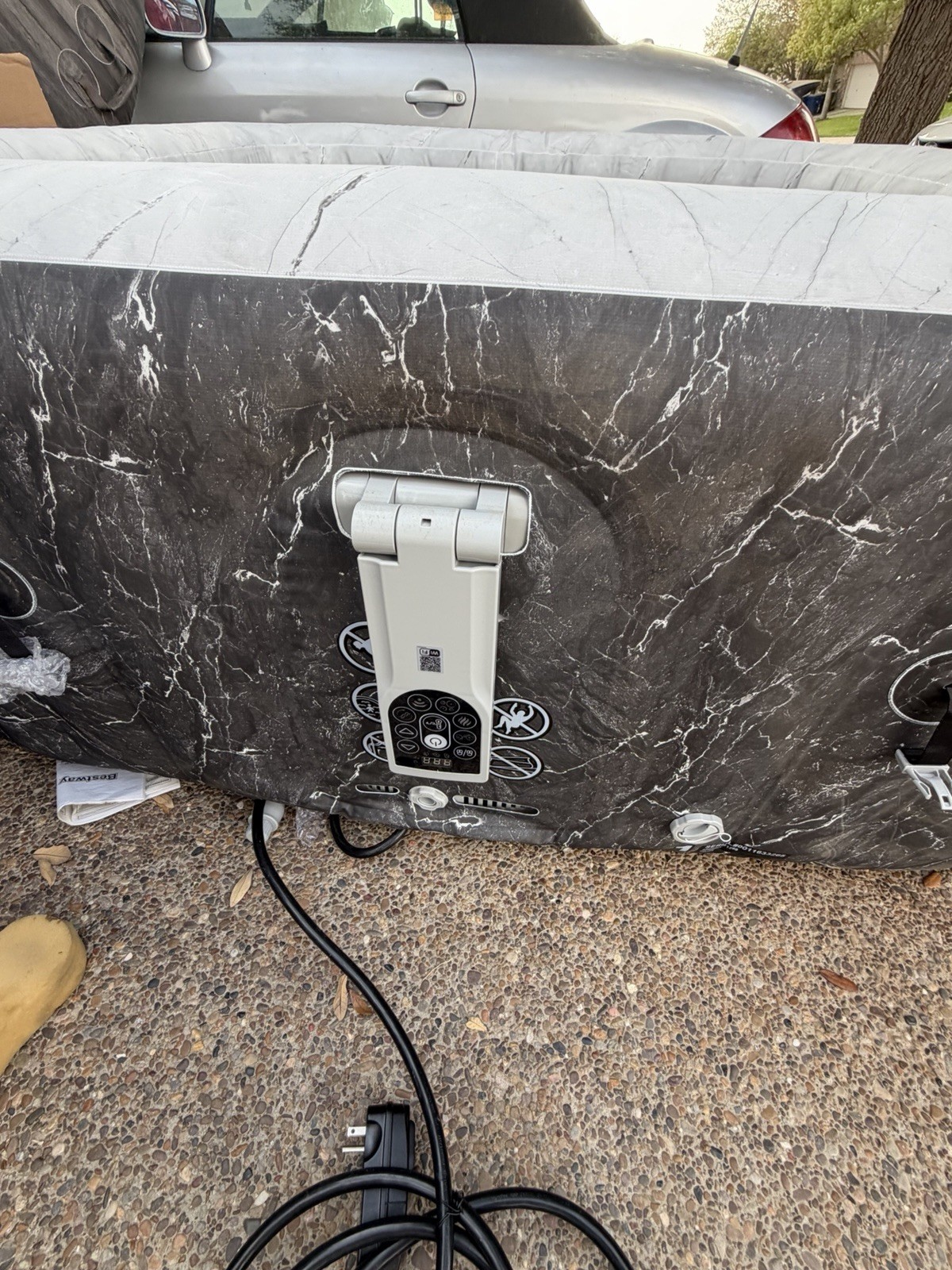 Bestway SaluSpa Hermosa AirJet Hot Tub Liner Replacement, Black Marble