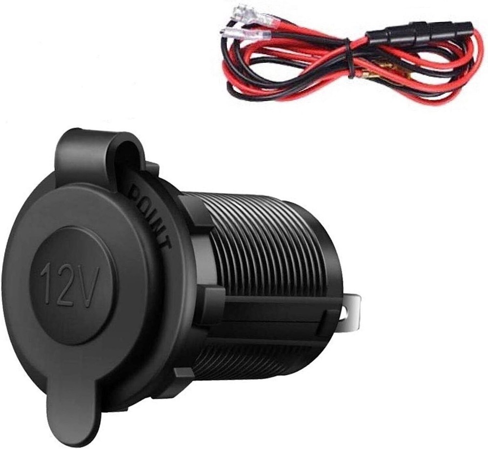 12V Waterproof Motorcycle Cigarette Lighter Power Outlet Socket Receptacle plug