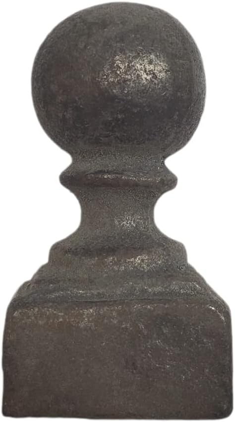 Square Post Ball Finial, Cast Iron, 1-6 Inch Sizes, Weldable Fence Post Cap