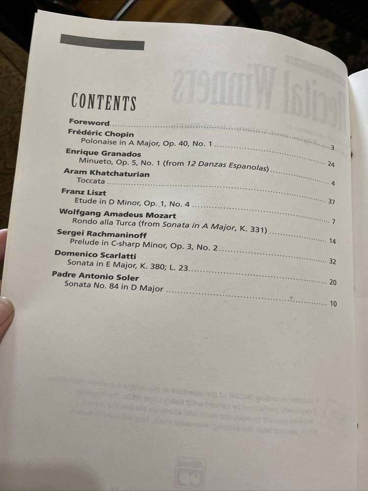 Recital Winners, Book 2