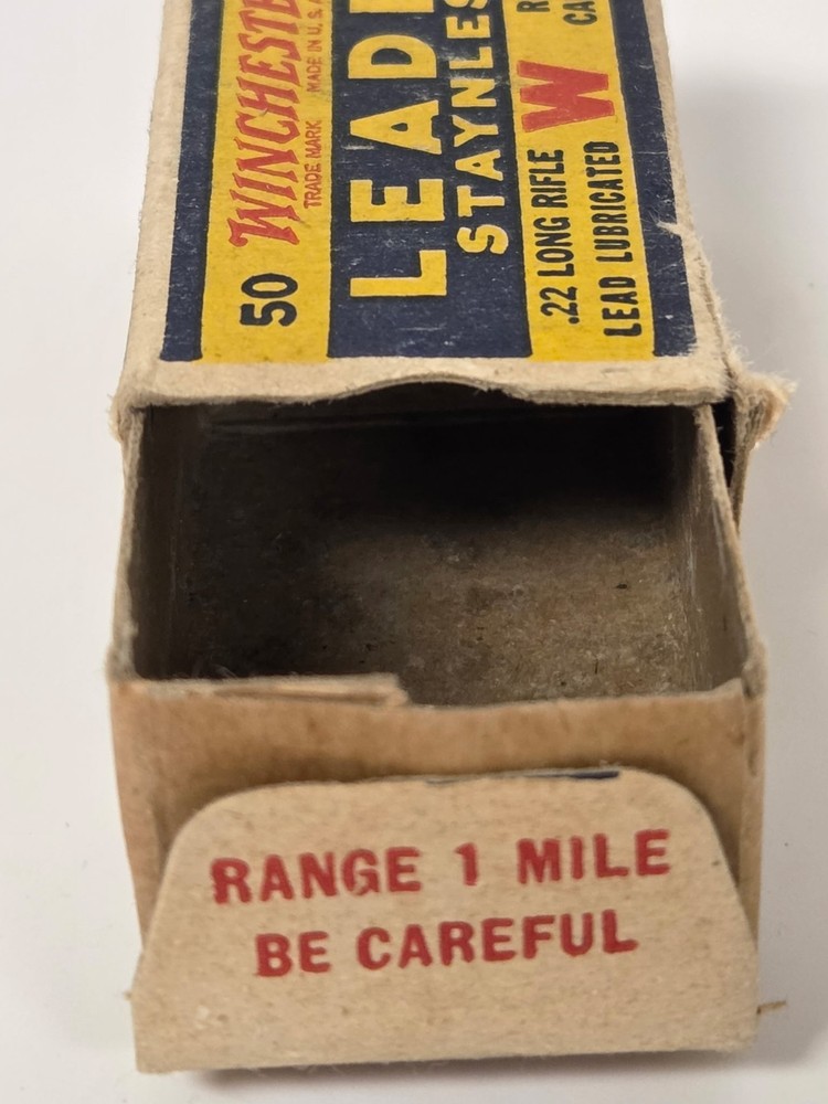 Vintage Empty Winchester Staynless 22 Shell Box