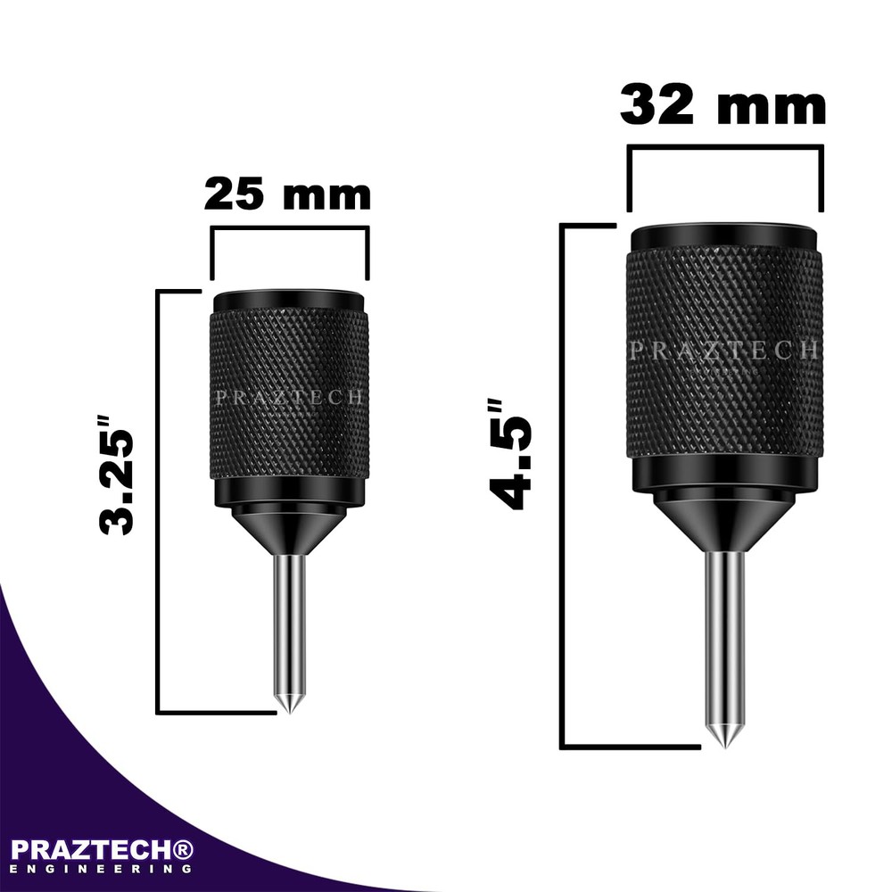 PRAZTECH® Universal Transfer Centre Aligner Center Punch - Hardened Pin (Set ...