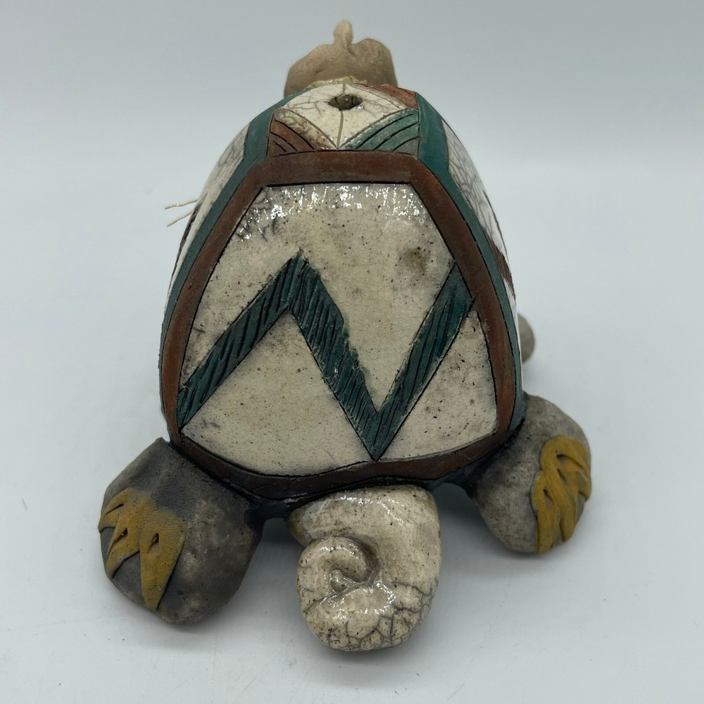 Turtle Ceramic Abstract Sculpture Figurine Statue Signed