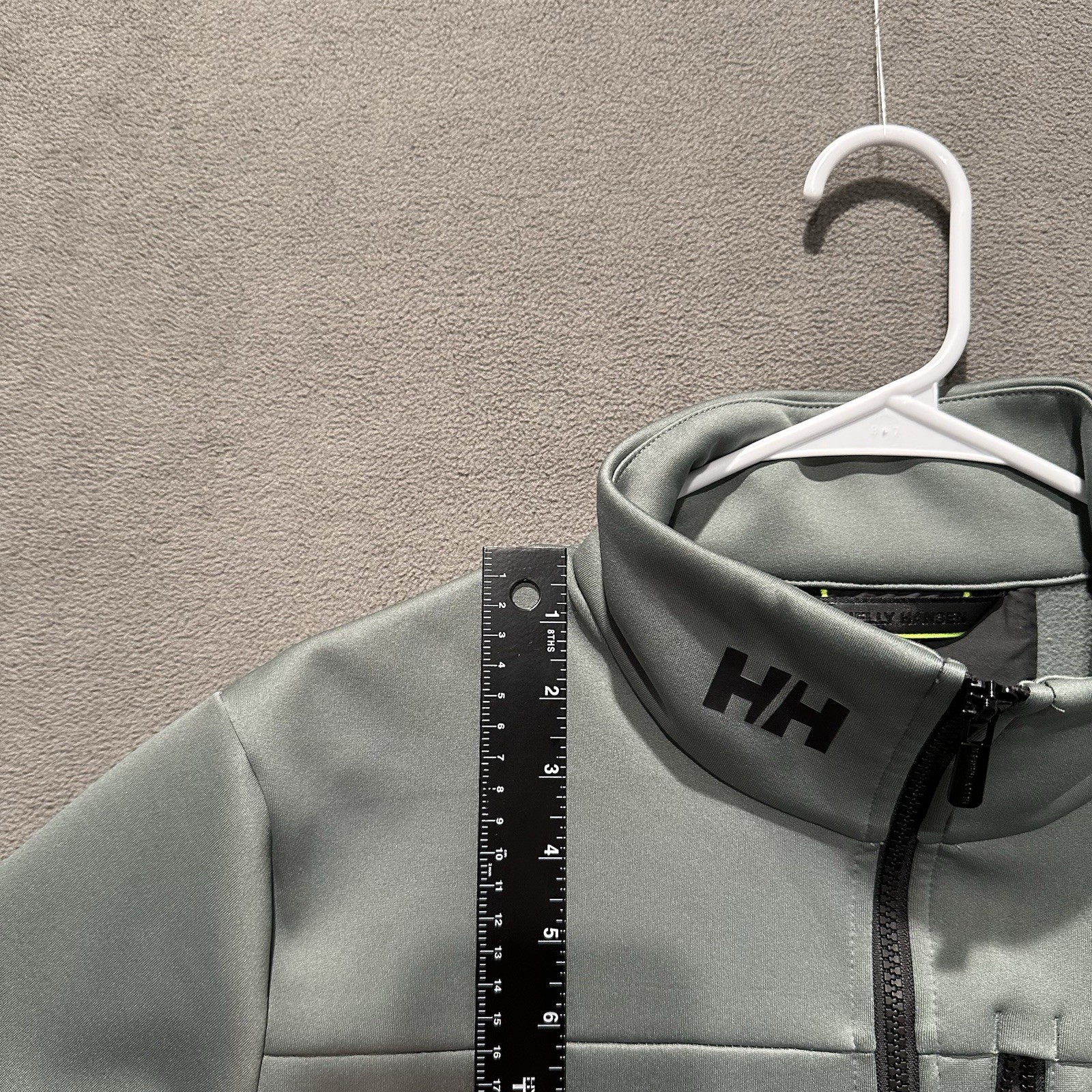 Helly Hansen Crew 2.0 Fleece Jacket Mens Large Gray Full Zip Performance Stretch