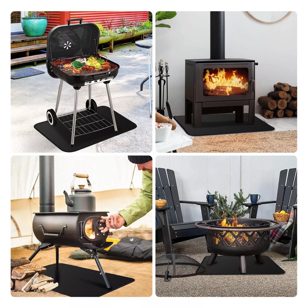 Multi-purpose 30"x48" Under Grill Mat Fireproof Waterproof Mat For Deck & Patio