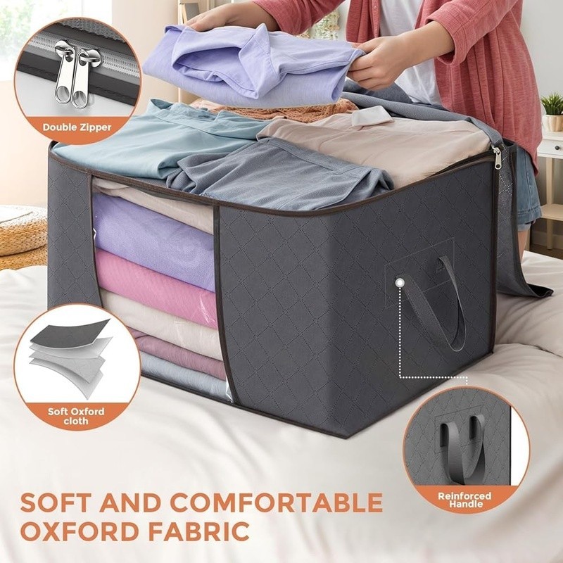 Large Capacity Storage Bag Portable Foldable Clothes Organizer Under Bed New