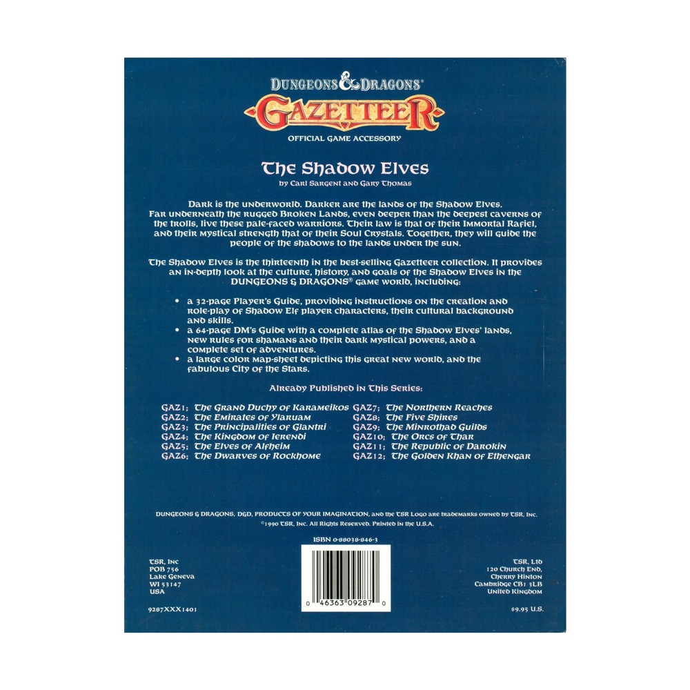 TSR Basic D&D Shadow Elves Fair+