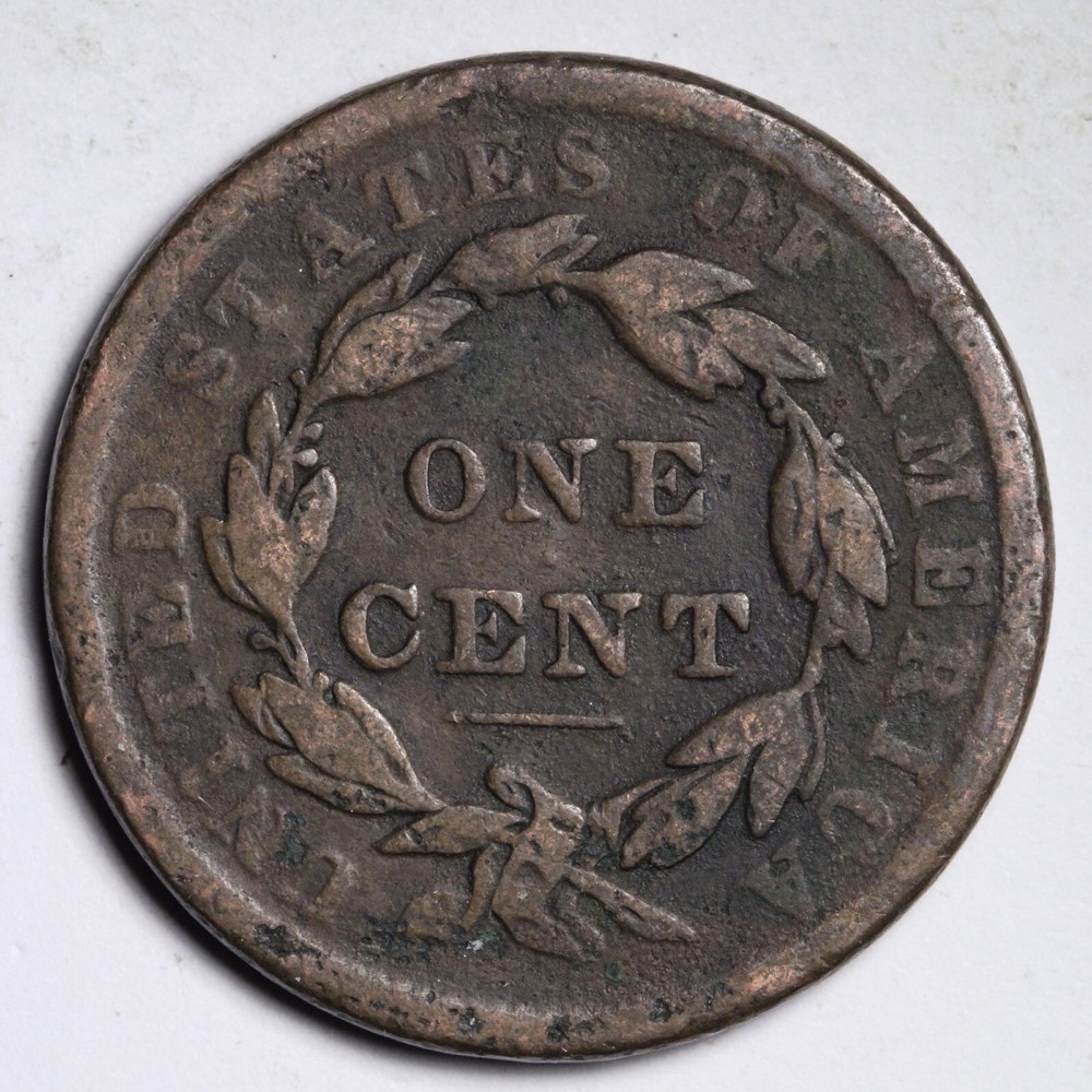 1838 Coronet Head Large Cent CHOICE VF E192 GB