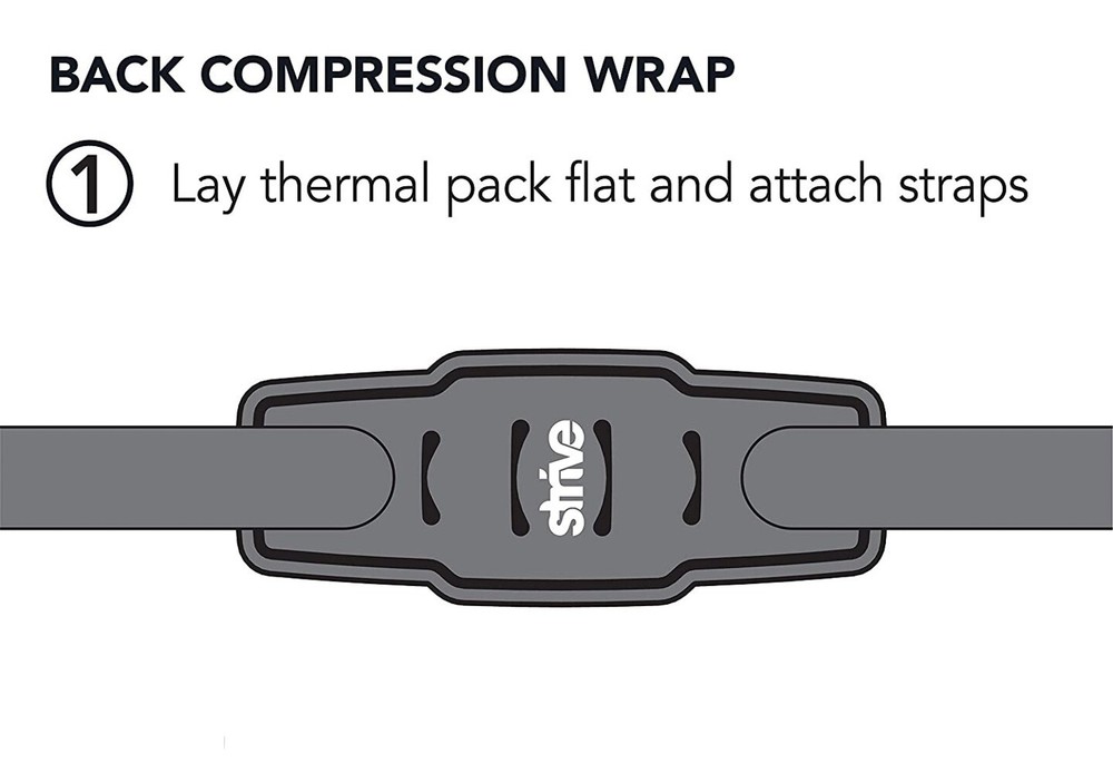 Strive Hot Cold Back Compression Wrap Pain Support Therapy Lumbar Support Brace