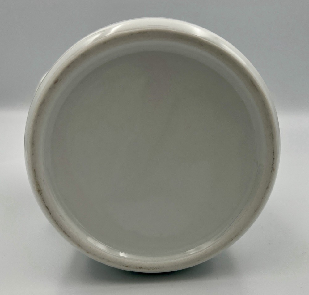 Salt Pig White Ceramic 6 1/2” High