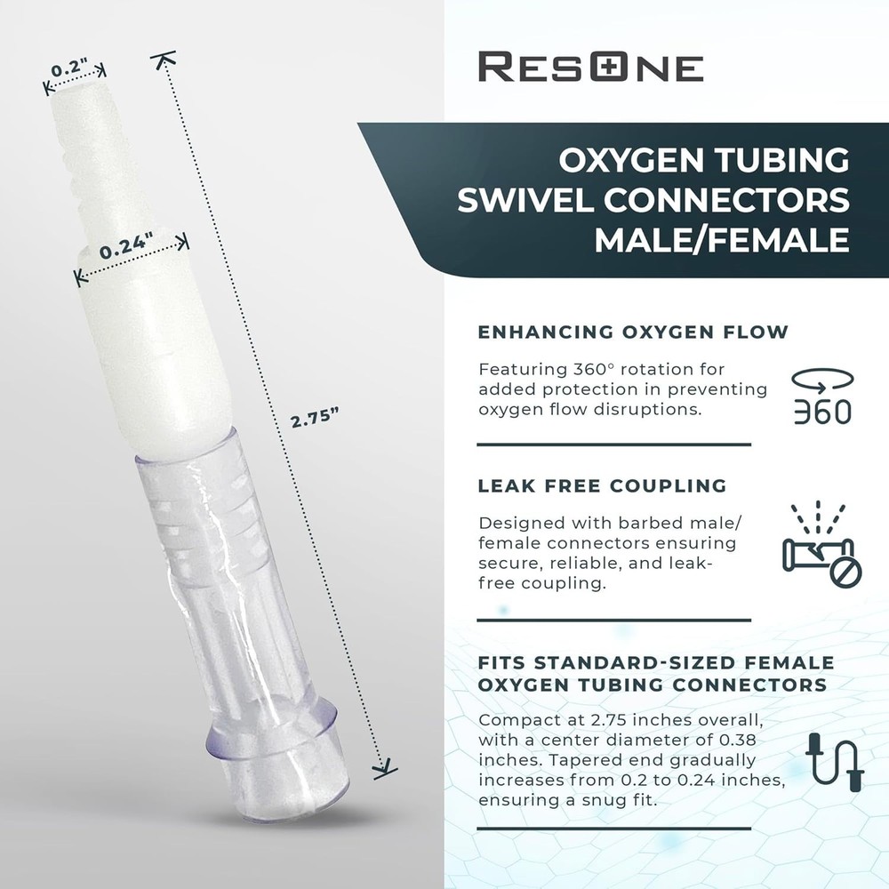 Compact Oxygen Line Splitter with Leak-Proof Design - Perfect for Therapy