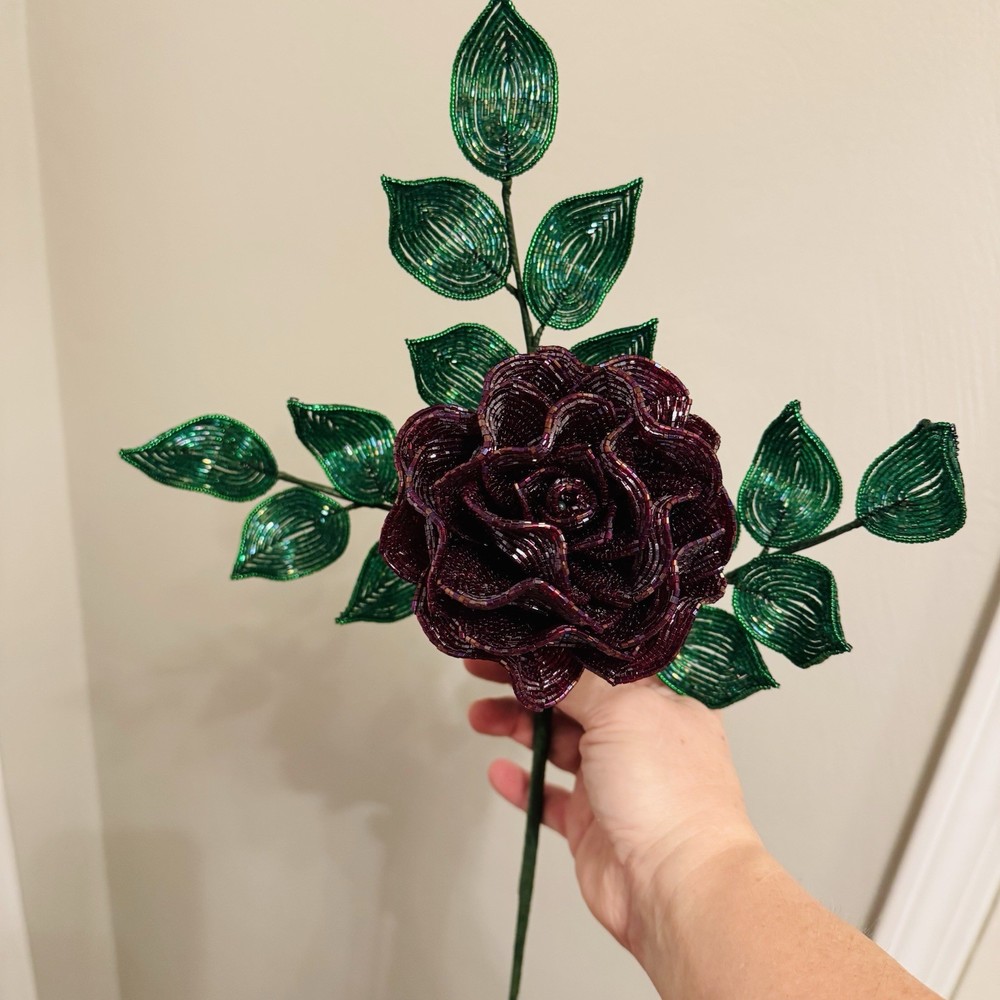 French Beaded Rose