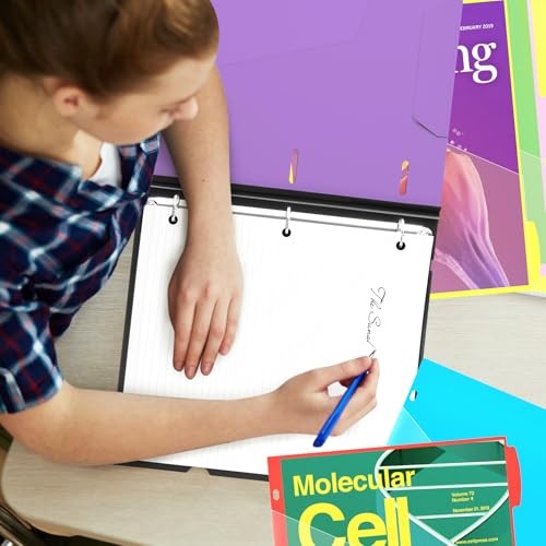 Telescoping Project Organizer 2-Pack, Refillable 3 Ring Binder 2 Pack Purple