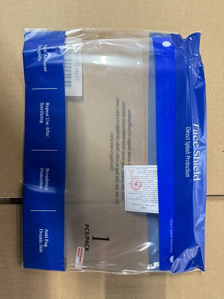 Safety Full Face Shield Reusable Shield Clear Washable 200 PACK ! !!!!