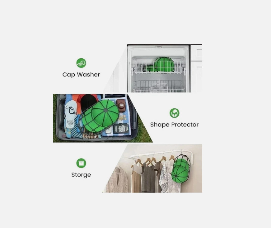 Hat Washer Baseball Cap Cleaner Protector Machine Washing Cage Cap Holder Frame