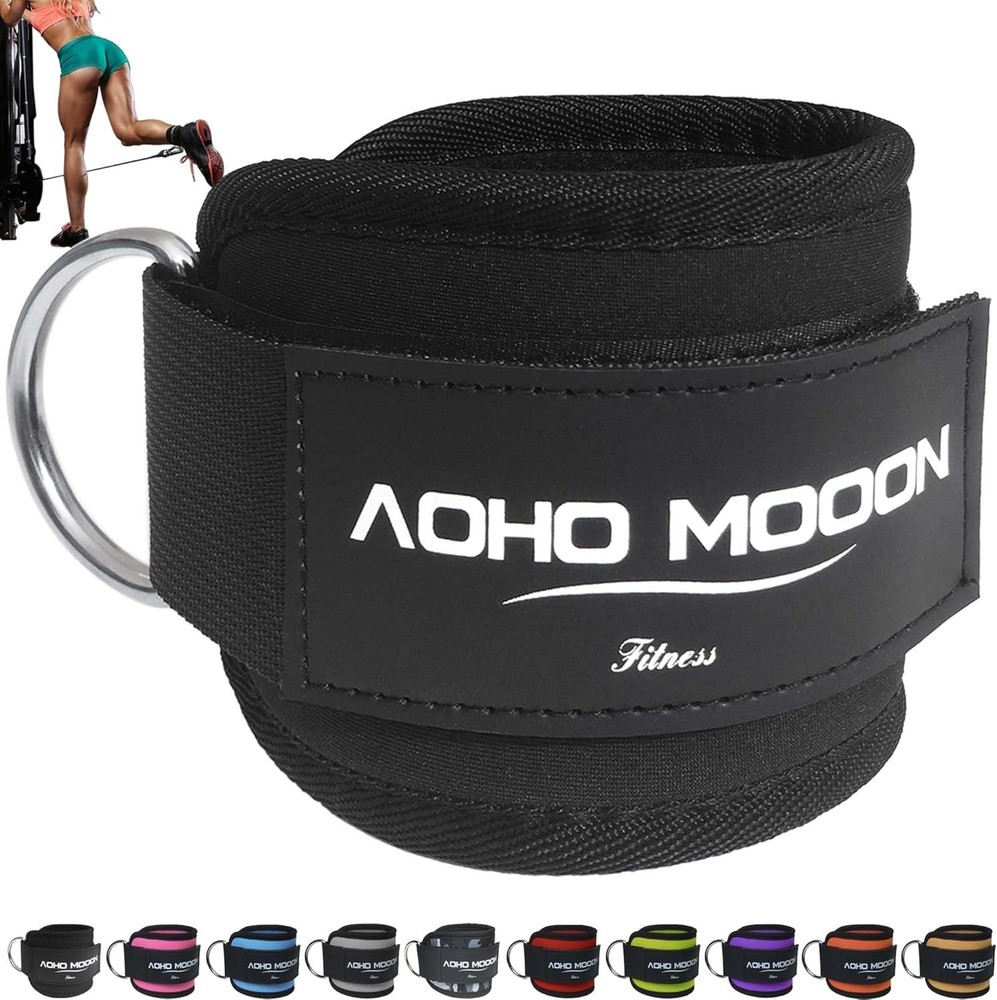 Nylon Ankle Straps with Neoprene Padding for Cable Machine Exercises