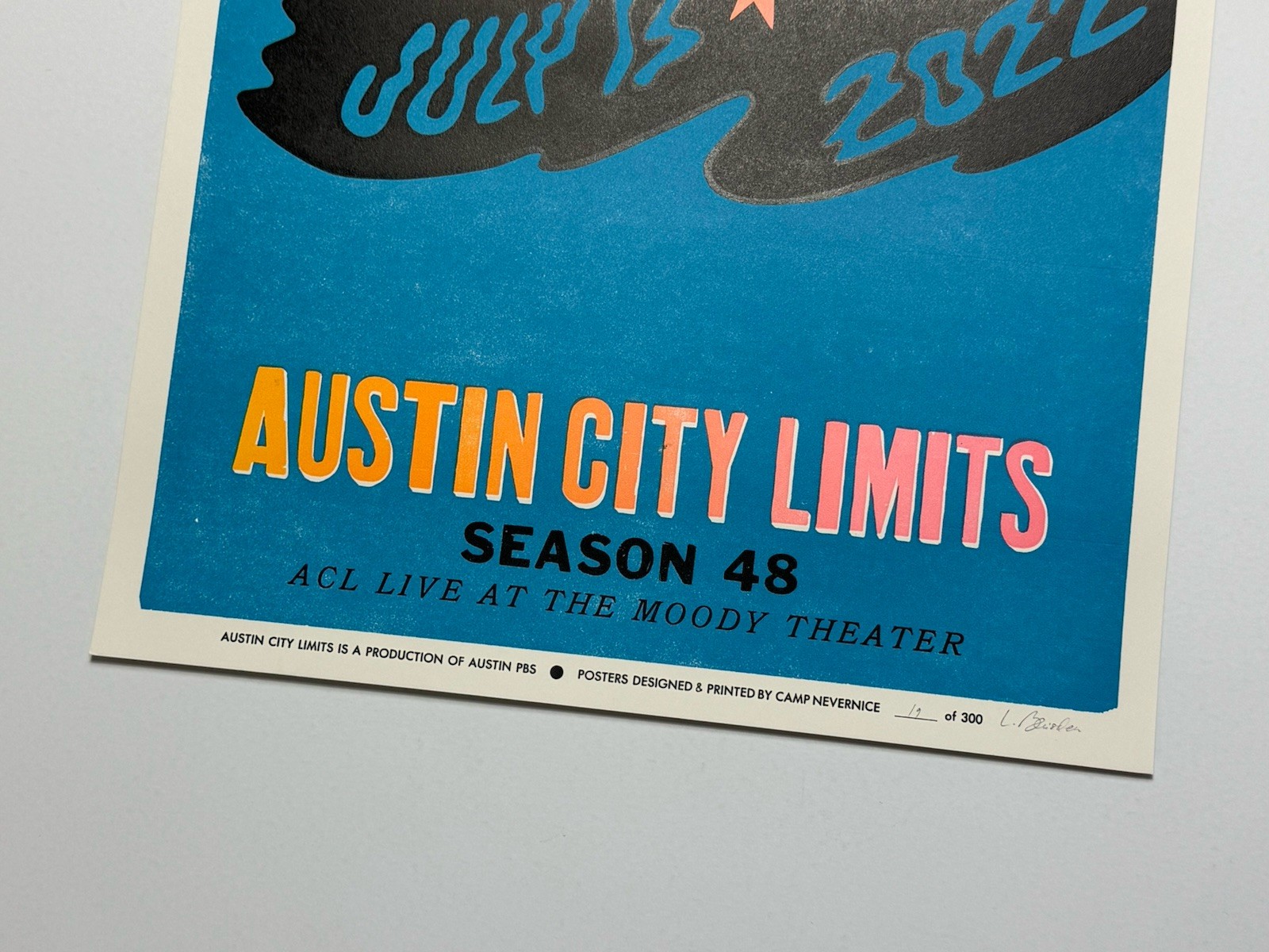 Brandi Carlile Poster Austin TX Moody 2022 Official #’d Letterpress RARE X/300