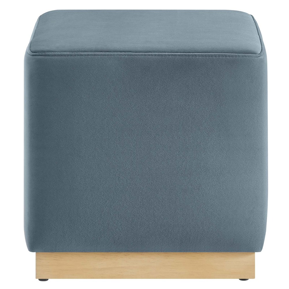 Modway 17" Square Performance Velvet Upholstered Ottoman