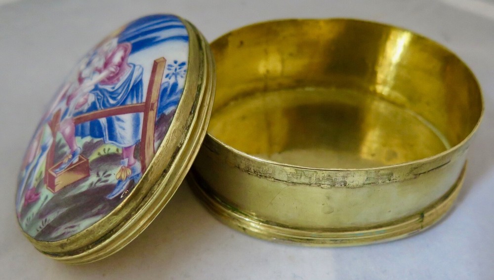 Vintage Erotic Enamel Box