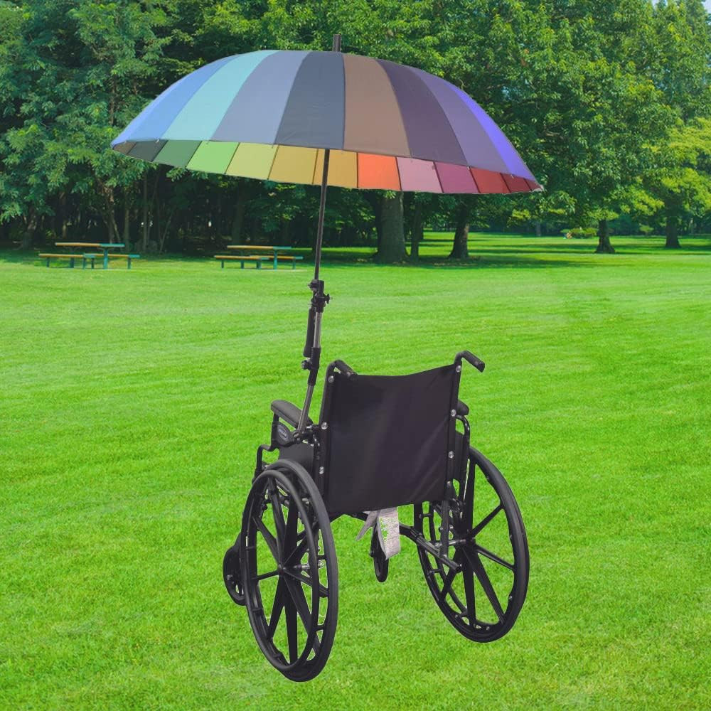 Alveytech Universal Grip Umbrella Holder - 360° Angle Adjustable Attachment Clam