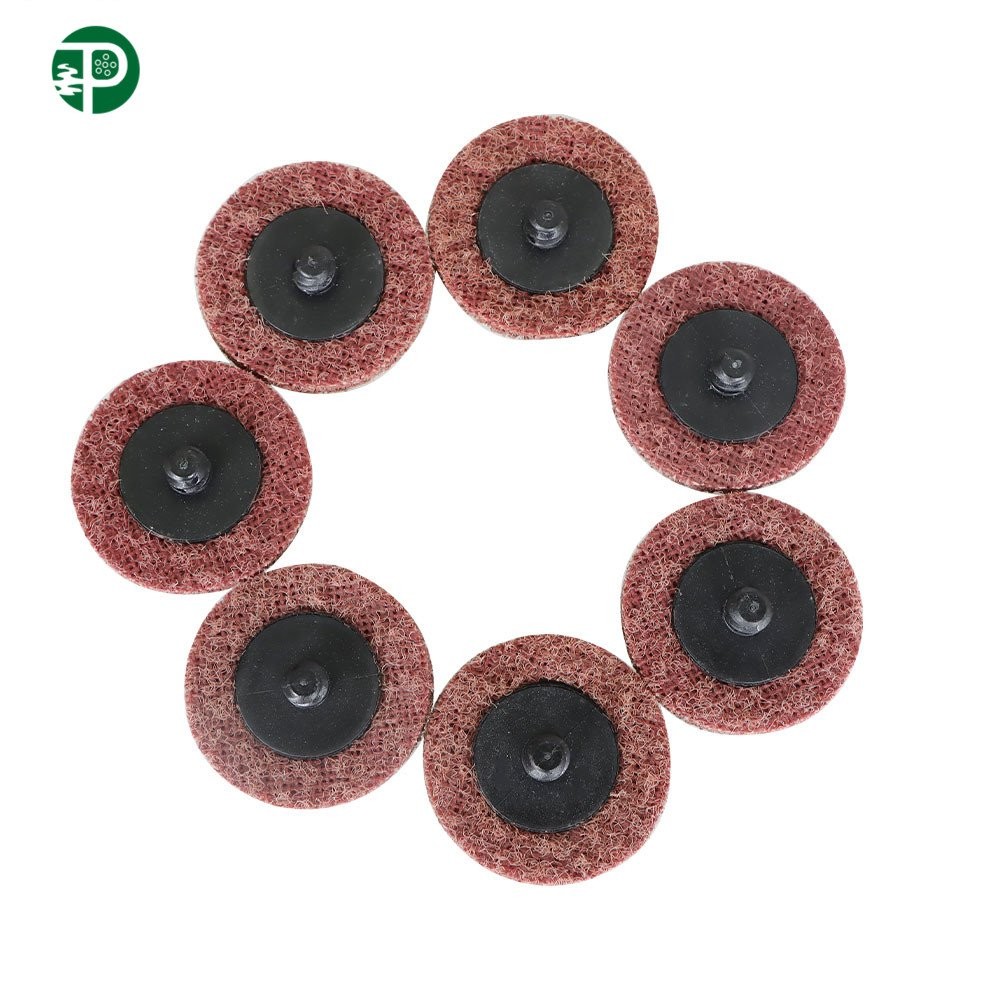 50Pcs 2In Medium Surface Conditioning Discs Roll Lock Die Grinder Sanding Pads