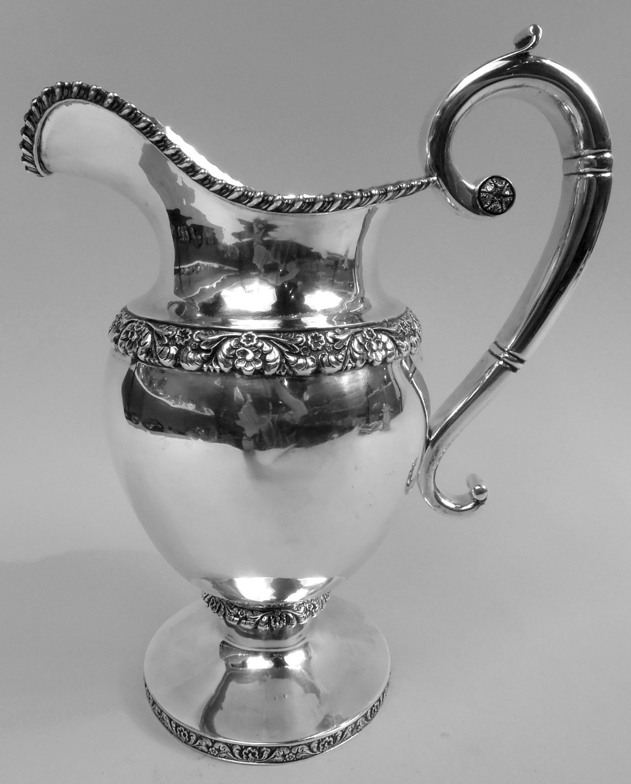 Frederick Marquand Water Pitcher Antique Federal New York American Coin Silver