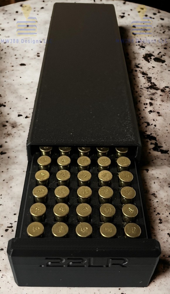 Sliding .22lr Ammo Storage Box Case - 100rd Round - Multiple Colors Available!