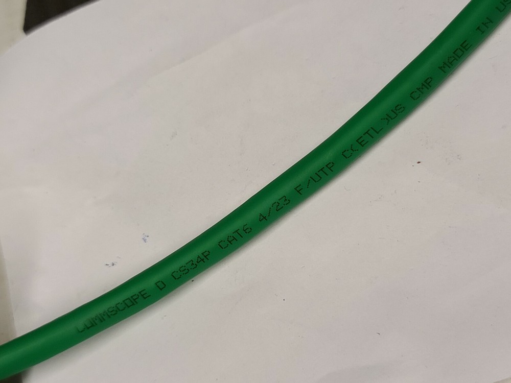 Commscope CS34P 23/4P Cat6 F/UTP WebTrak Plenum Shield Network Cable Green/100ft