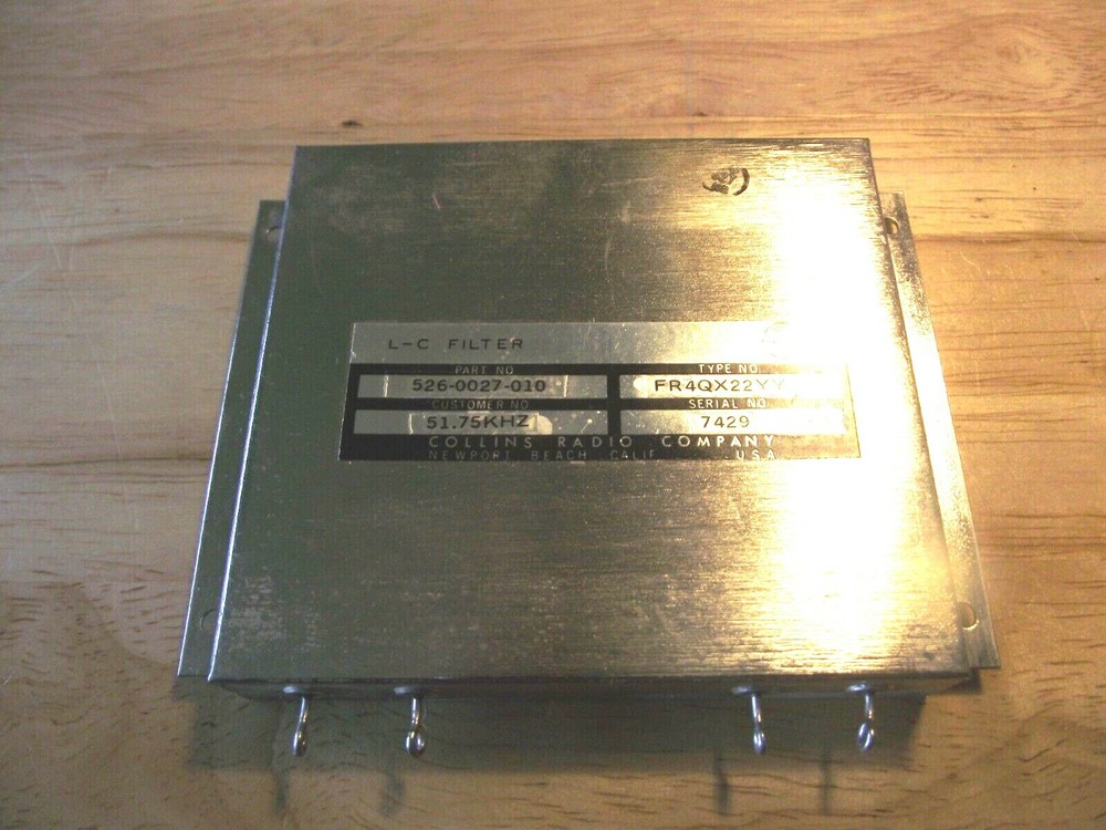 VINTAGE COLLINS RADIO COMPANY L - C FILTER 51.75KHZ.