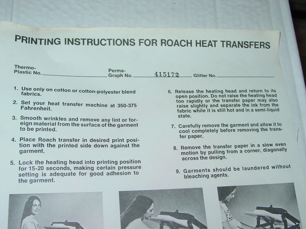 SOARING EAGLE VINTAGE 1970's ROACH IRON ON TRANSFER -NICE, B-26