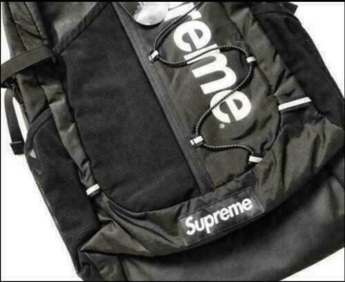Black Backpack Sup 17ss Waterproof Box Logo Mountaineering Bags Travel