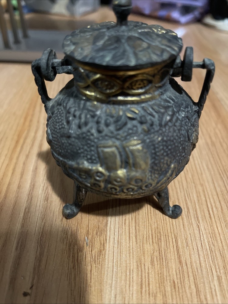 Antique Orientalist Brass Incense Burner