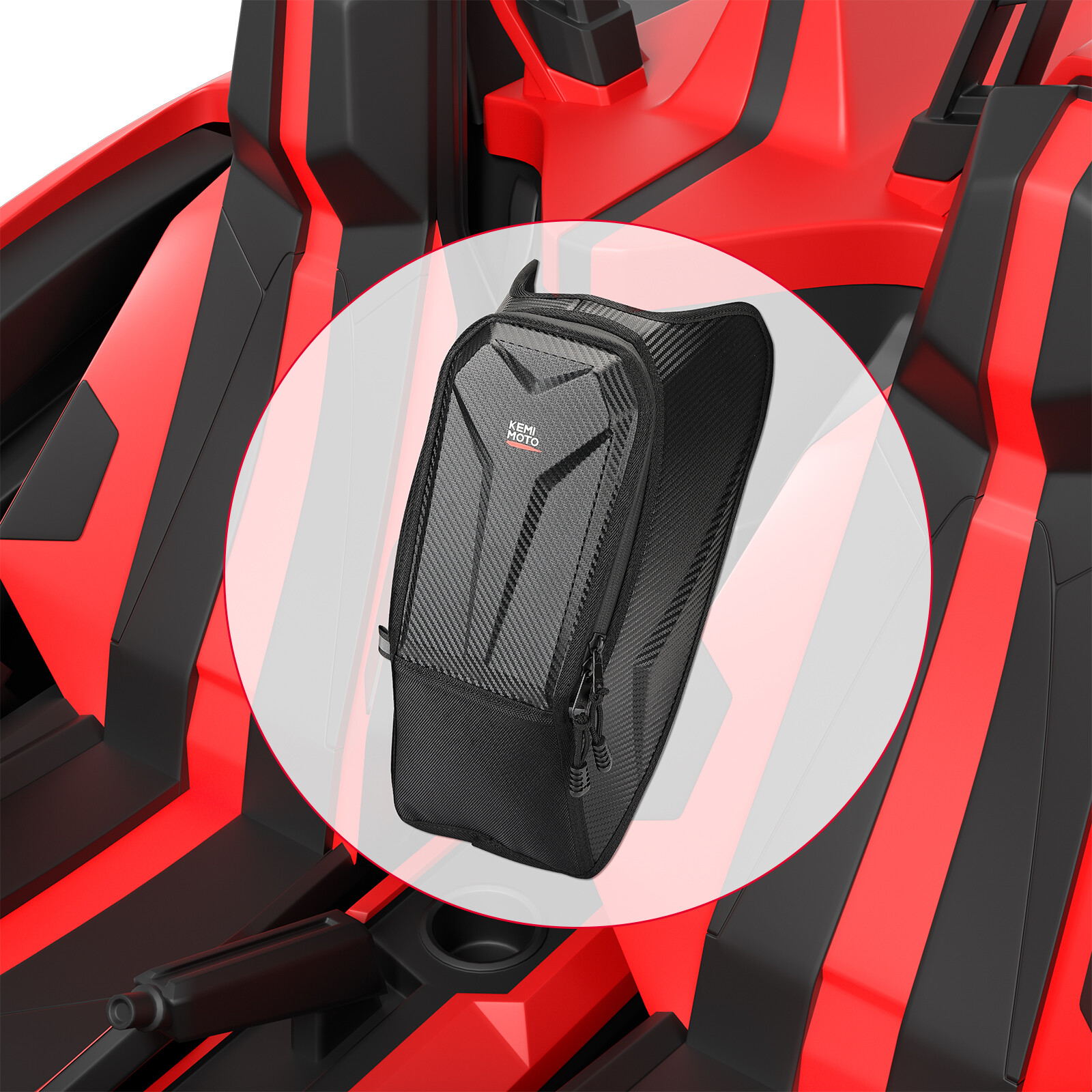 KEMIMOTO 2884992 Center Console Bag Storage For Polaris Slingshot SL S 2020-2023