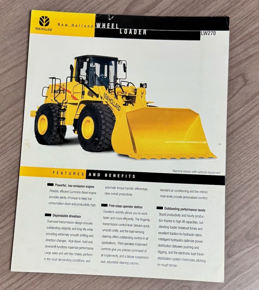 NEW HOLLAND  BROCHURE LW270 Wheel Loader