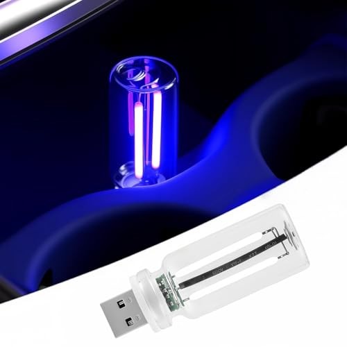 LED Car Interior Light, Touch Control USB Night Lamp, Retro Style Blue Light