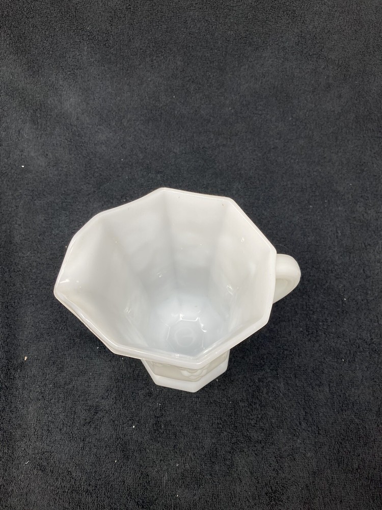 Milk glass grapes pattern pitcher