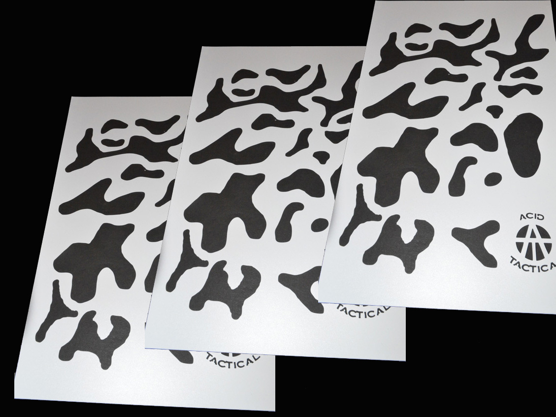 Multicam Vinyl Airbrush Camo Spray Paint Stencils 14" 10 Mil