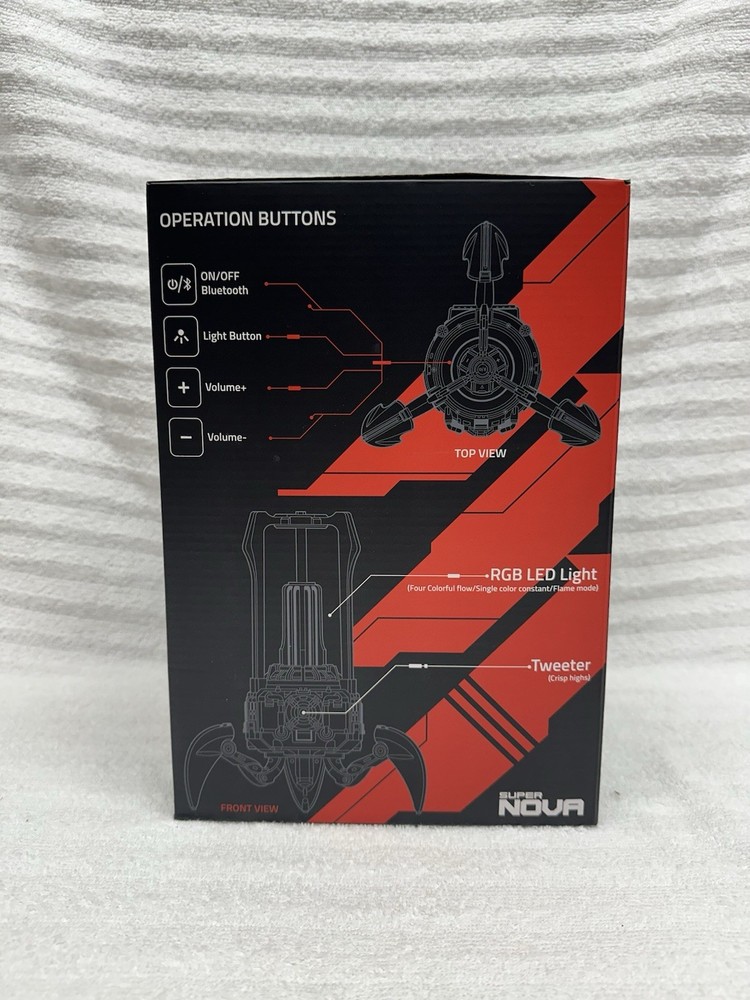 GravaStar SuperNova Bluetooth Speaker Model-G5 Black Color ~ Sealed