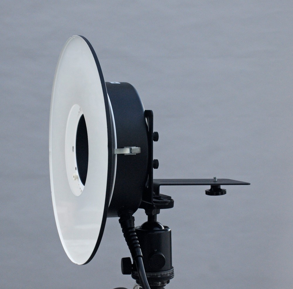Bowens Ring Flash, 15" Diffuser, Camera Bracket, for Speedotron Black Line