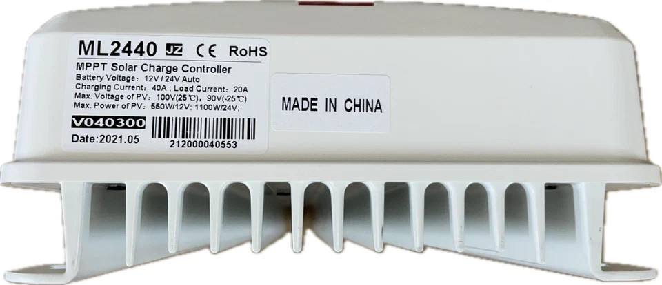 SRNE ML2440 MPPT Solar Charge Controller (12V-24V, 40A)