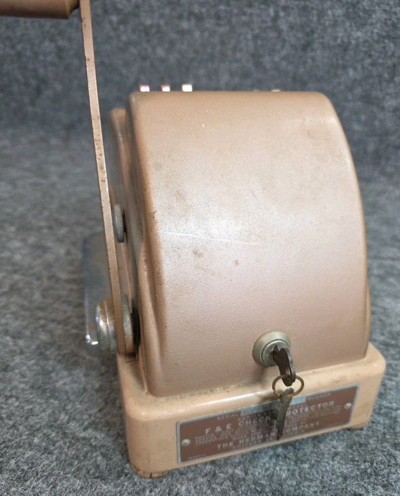Vintage Excel Model E Check Writer Machine Not Tested Chicago Wheeling Hedman